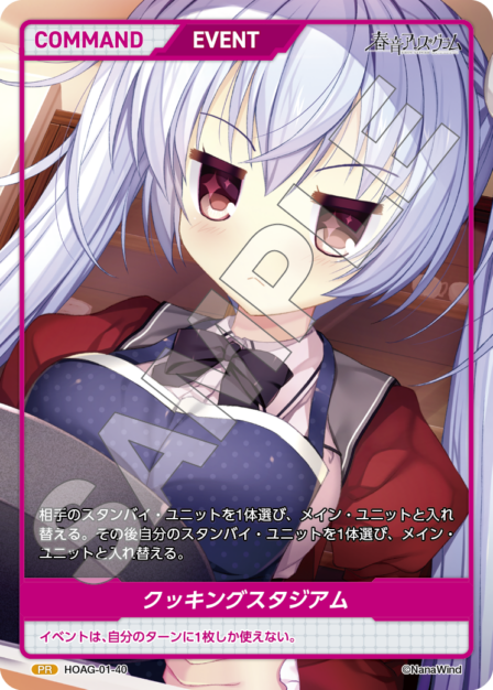 Cooking Stadium PR waifu card — HOAG-01