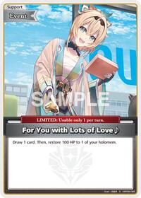 For You with Lots of Love~ S waifu card — hololive OFFICIAL CARD GAME