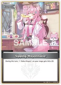 Sipping Mayonnaise S waifu card — hololive OFFICIAL CARD GAME
