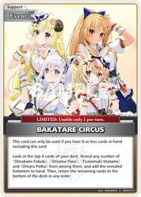 BAKATARE CIRCUS S waifu card — hololive OFFICIAL CARD GAME