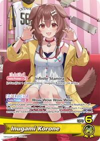 Inugami Korone OSR waifu card — hololive OFFICIAL CARD GAME