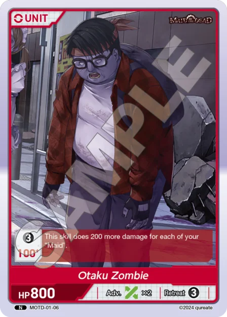 Otaku Zombie N waifu card — MOTD-01