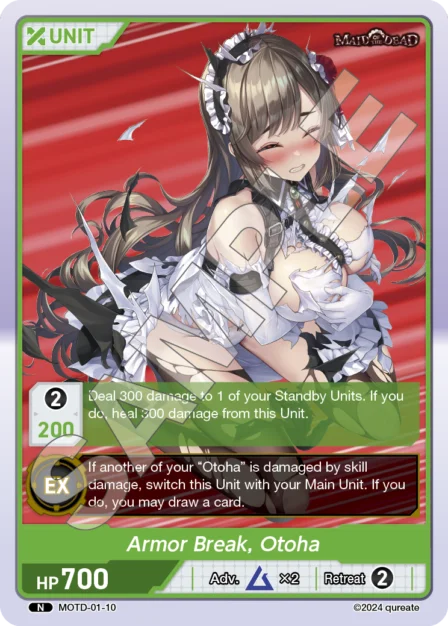 Armor Break, Otoha N waifu card — MOTD-01