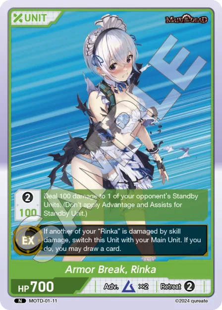 Armor Break, Rinka N waifu card — MOTD-01
