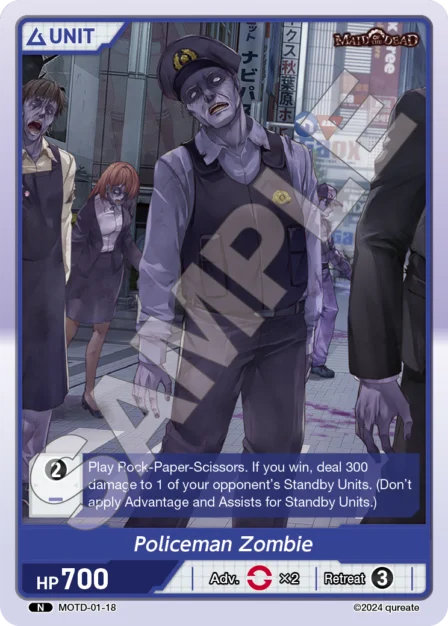 Policeman Zombie N waifu card — MOTD-01