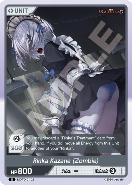 Rinka Kazane (Zombie) N waifu card — MOTD-01