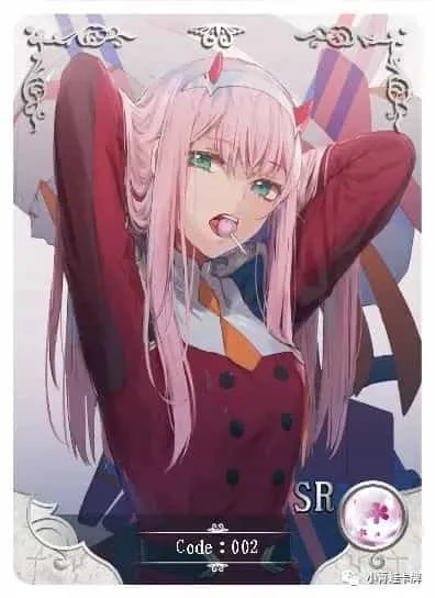 Zero Two SR waifu card — Darling in the Franxx