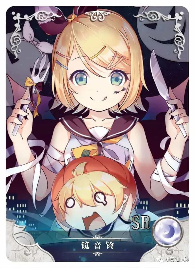 Kagamine Rin SR waifu card — Vocaloid