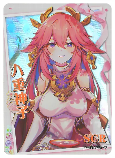 Yae Miko SCR waifu card — Genshin Impact