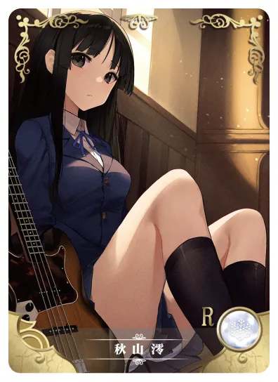 Mio Akiyama R waifu card — K-On!