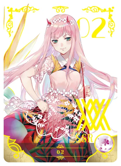 Zero Two SSR waifu card — Darling in the Franxx