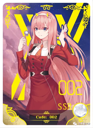 Zero Two SSR waifu card — Darling in the Franxx