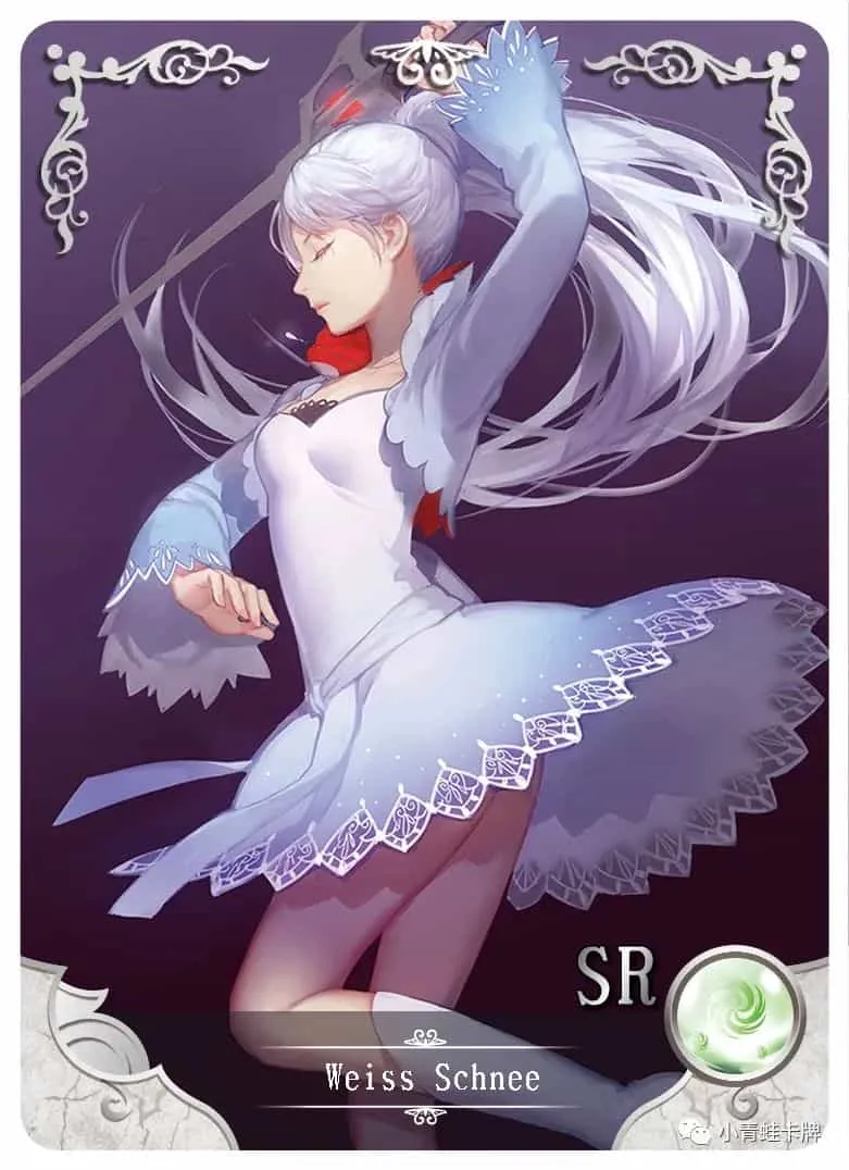 Weiss Schnee SR waifu card — RWBY