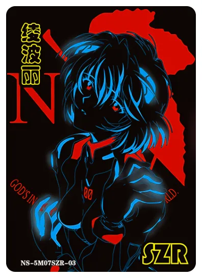 Rei Ayanami SZR waifu card — Evangelion