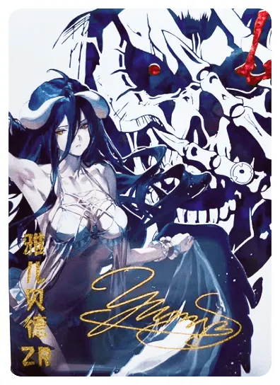 Albedo ZR waifu card — Overlord