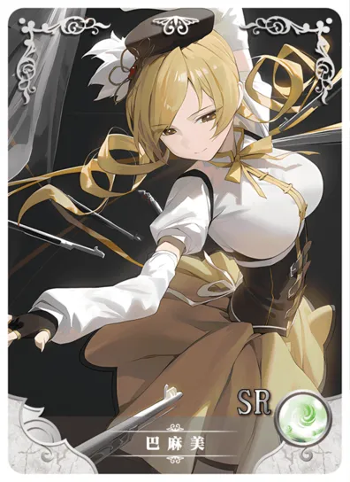 Mami Tomoe SR waifu card — Puella Magi Madoka Magica