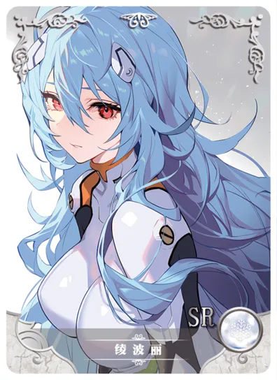 Rei Ayanami SR waifu card — Evangelion