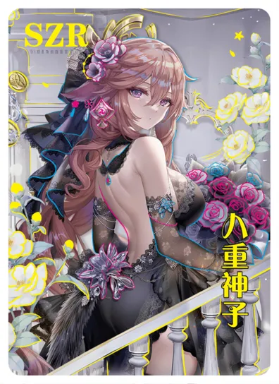 Yae Miko SZR waifu card — Genshin Impact