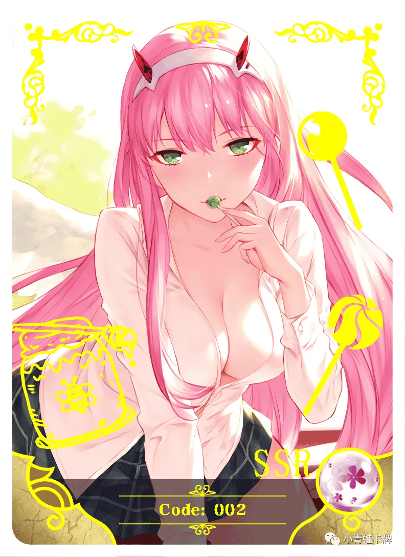 Zero Two SSR waifu card — Darling in the Franxx