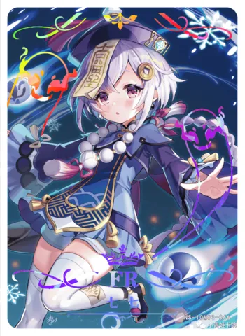 Qiqi FRR waifu card — Genshin Impact