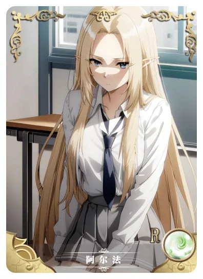 Alpha R waifu card — The Eminence in Shadow