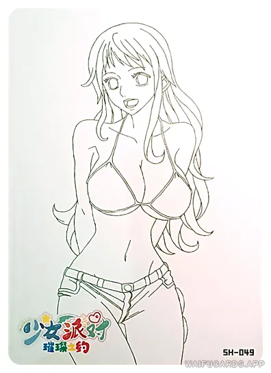 Nami SH waifu card — One Piece