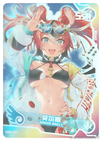 Hakos Baelz SSR waifu card — Hololive