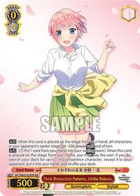 Ichika Nakano (IGP) ItsutsugoParallel waifu card — Weiss Schwarz