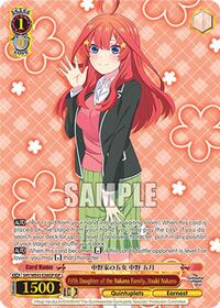 Itsuki Nakano (IGP) ItsutsugoParallel waifu card — Weiss Schwarz