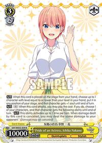 Ichika Nakano Normal waifu card — Weiss Schwarz