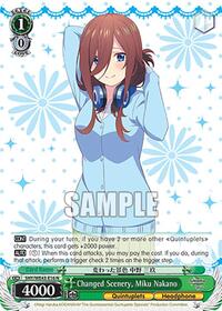 Miku Nakano Normal waifu card — Weiss Schwarz