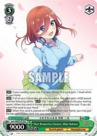 Miku Nakano Normal waifu card — Weiss Schwarz