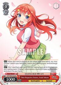 Itsuki Nakano Normal waifu card — Weiss Schwarz