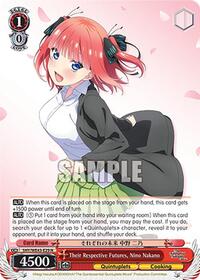 Nino Nakano Normal waifu card — Weiss Schwarz