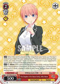 Ichika Nakano Normal waifu card — Weiss Schwarz