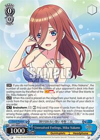 Miku Nakano Normal waifu card — Weiss Schwarz