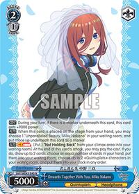Miku Nakano Normal waifu card — Weiss Schwarz