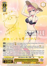 Ichika Nakano SR waifu card — Weiss Schwarz