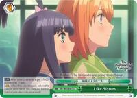 Like Sisters CC waifu card — Weiss Schwarz