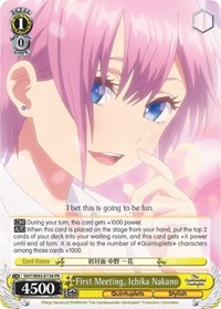 Ichika Nakano Promo waifu card — Weiss Schwarz