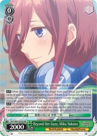 Miku Nakano RR waifu card — Weiss Schwarz