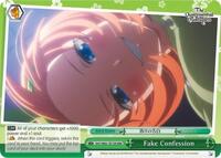 Fake Confession RRR waifu card — Weiss Schwarz