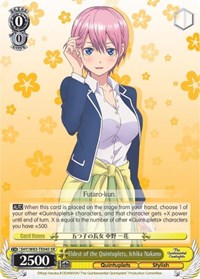 Ichika Nakano SR waifu card — Weiss Schwarz