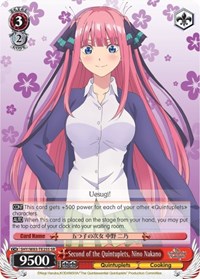 Nino Nakano SR waifu card — Weiss Schwarz