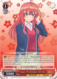 Itsuki Nakano SR waifu card — Weiss Schwarz