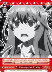 Unacceptable Reality TrialDeck waifu card — Weiss Schwarz