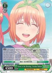 Yotsuba Nakano U waifu card — Weiss Schwarz