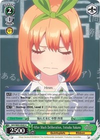 Yotsuba Nakano U waifu card — Weiss Schwarz