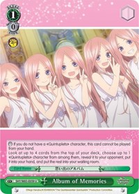 Album of Memories U waifu card — Weiss Schwarz
