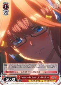 Itsuki Nakano U waifu card — Weiss Schwarz